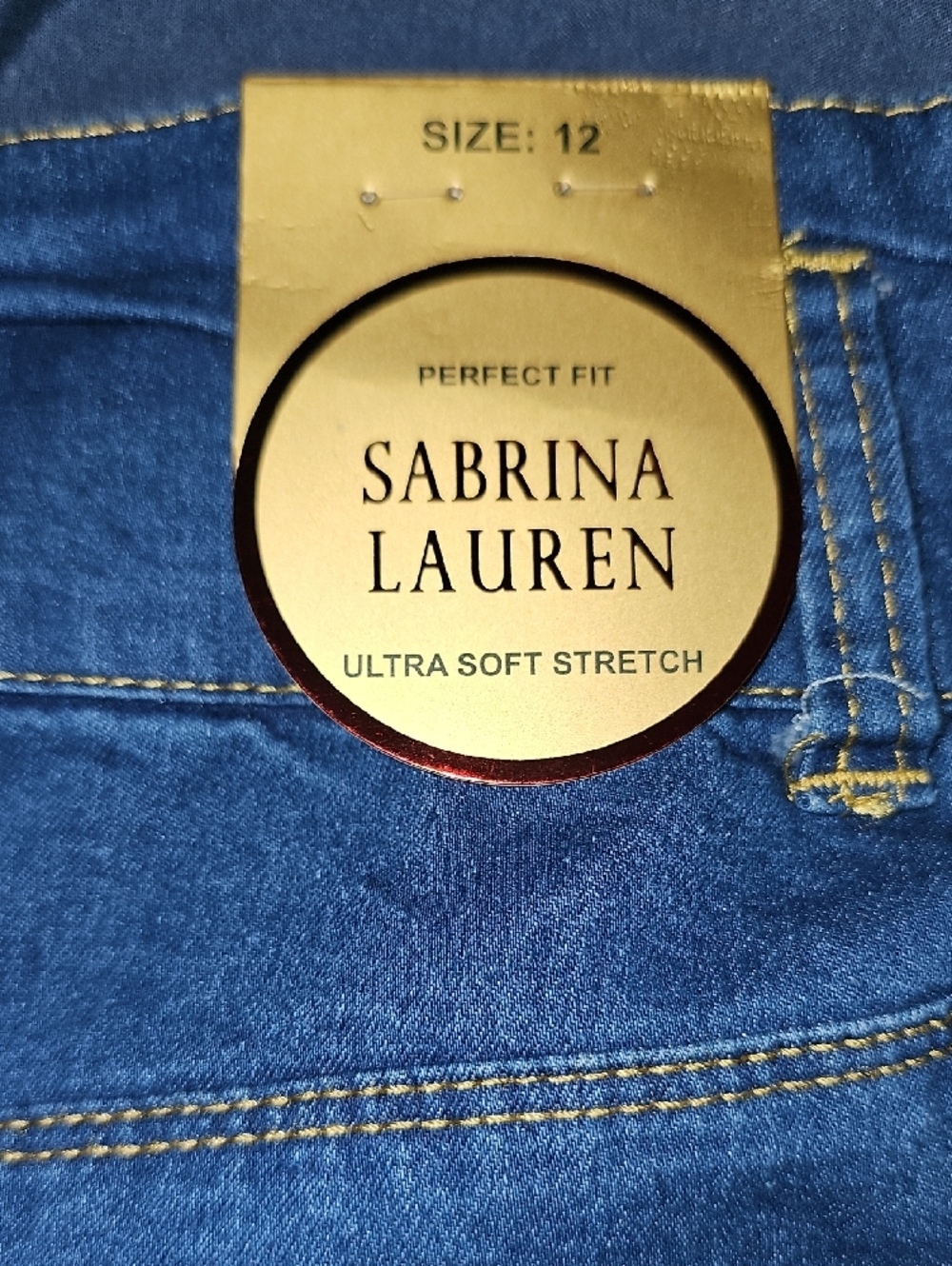 Sabrina Lauren Blue Denim Pencil Skirt - Classic Women's Style - Picture 6 of 8